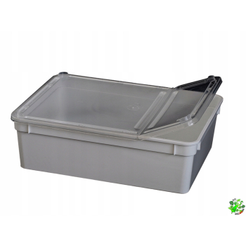 BRAPLAST biały z przeźroczystą przykrywką 25x19x7,5 cm