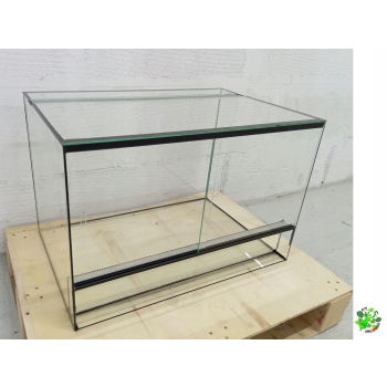 Terrarium szklane Drzwiczki przesuwne, podwójna wentylacja 80 x 40 x 45 cm