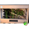 Terrarium z płyty meblowej dąb craft ze ścianką piaskową 80 x 50 x 50 cm