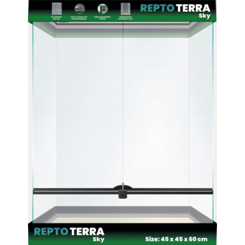 REPTO TERRA SKY Terrarium PREMIUM dla gekona orzęsionego 45 x 45 x 60 cm