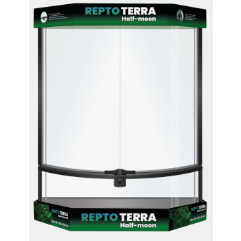 REPTO TERRA HALF MOON Terrarium panoramiczne PREMIUM 56 x 28 x 64 cm