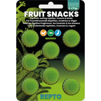 REPTO FRUIT SNACKS MANGO JELLY Żelki owocowe dla gadów i owadów MANGO 8 szt