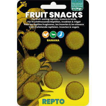 REPTO FRUIT SNACKS banan JELLY Żelki owocowe dla gadów i owadów BANAN 8 szt