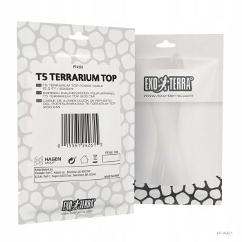 Exo Terra kabel zasilający do oprawy T5 Terrarium Top 200 cm