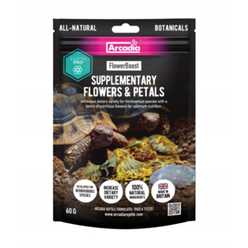 Arcadia FlowerBoost Suplementacja NATURALNY Pokarm KWIATY dla Gadów 60g