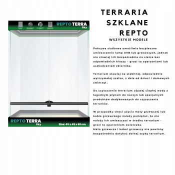 REPTO TERRA SKY Terrarium PREMIUM dla patyczaków, straszyków 20 x 20 x 30cm