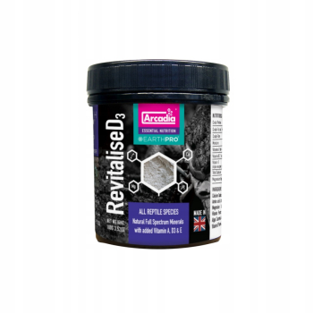 ARCADIA Revitalise D3 Suplement, minerały z D3, A, E dla gadów 100g